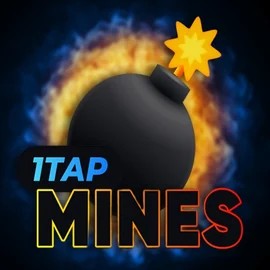 1Tap Mines online game logo by Turbo Games on luckyhillsbet.com