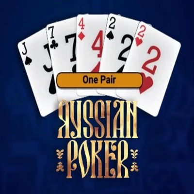 Russian Poker by OneTouch Games, showcased at luckyhillsbet.com – game logo
